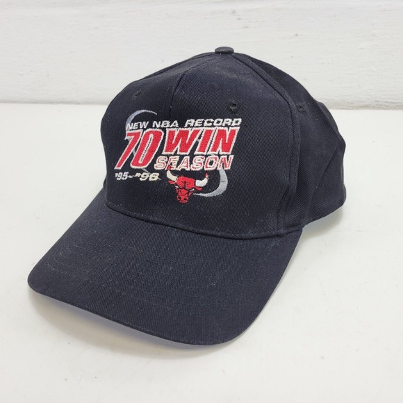 Chicago Bulls 70 Win Season‎ 95-96 New NBA Record Snapback Hat Cap KC - Picture 1 of 10